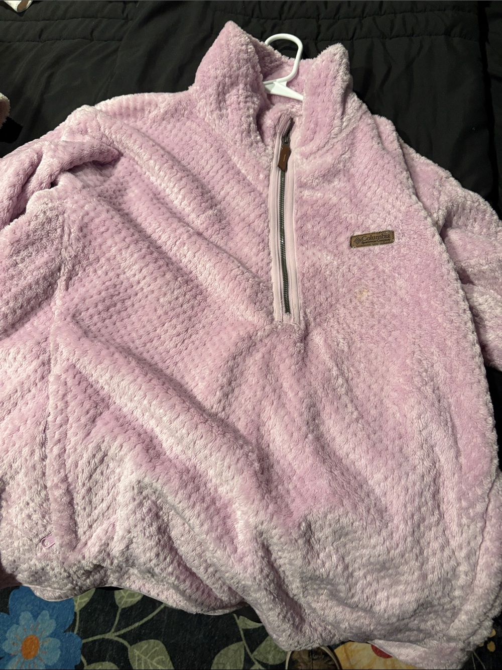 Columbia Light Pink Plush Quarter-Zip Turtleneck Fleece